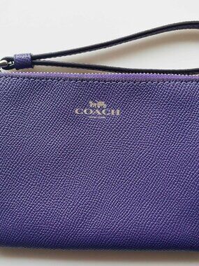 Coach Deep Purple Wristlet NWOT